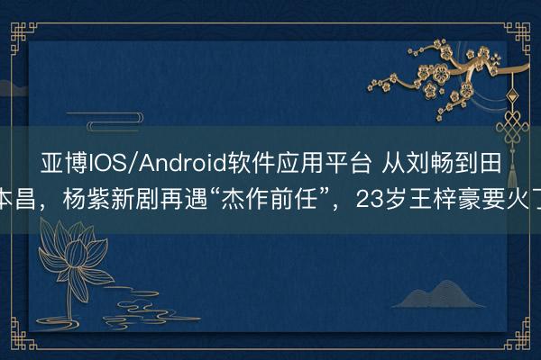 亚博IOS/Android软件应用平台 从刘畅到田本昌,杨紫新剧再遇“杰作前任”,23岁王梓豪要火了